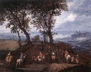 BRUEGHEL, Jan the Elder Travellers on the Way oil painting picture wholesale